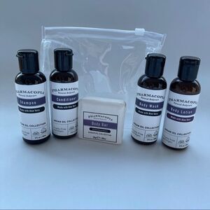 PHARMACOPIA NATURAL Bodycare Argan Oil 6 Piece Travel Toiletry Set and P…